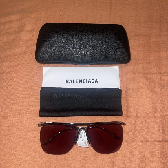 Balenciaga 61 MM Pilot Sunglasses NEW - Picture 2 of 5
